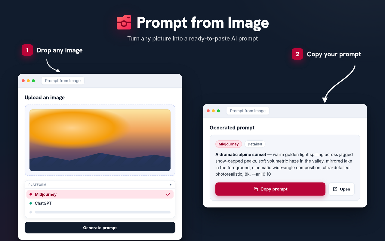 Prompt from Image screenshot